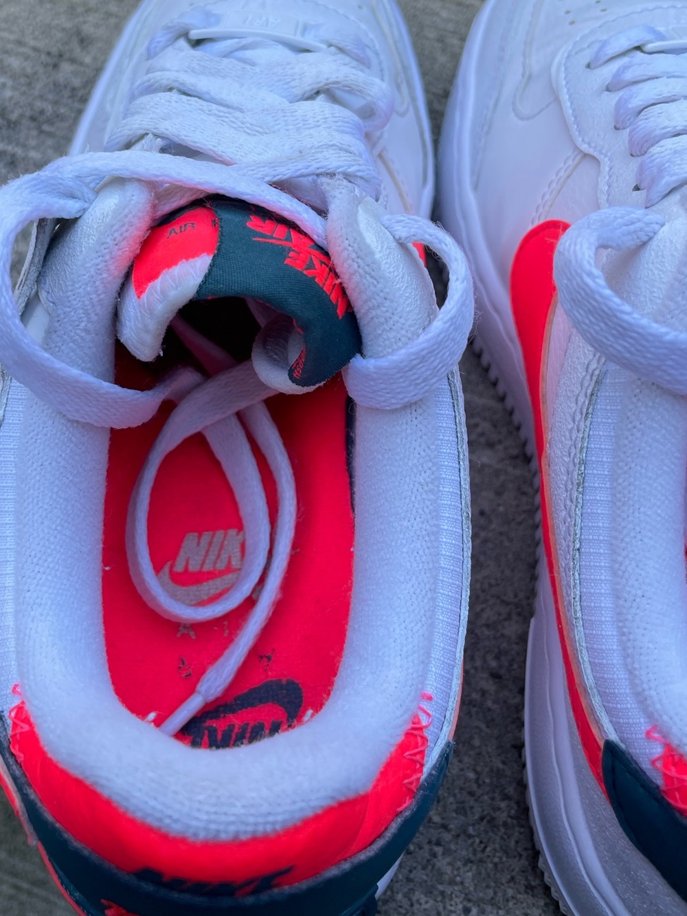 Nike Air Force 1 Women's Sneakers White Pink Size US 6 EUR 36.5 CM 23Authentic - Picture 7 of 9